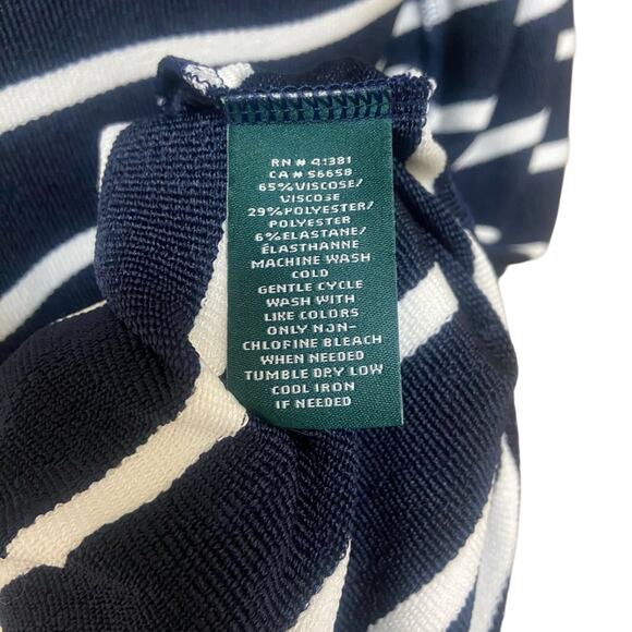NWT  Ralph Lauren Navy and White Striped Open Front Cardigan- Women's Size Large - Picture 6 of 6